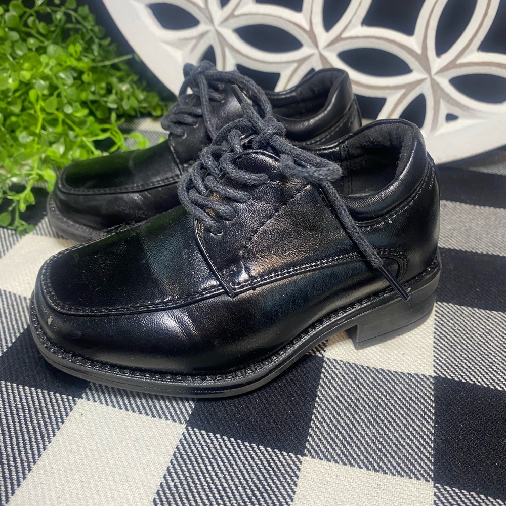 Kids Drexlite Classic Black Lace-Up Dress‎ Shoes